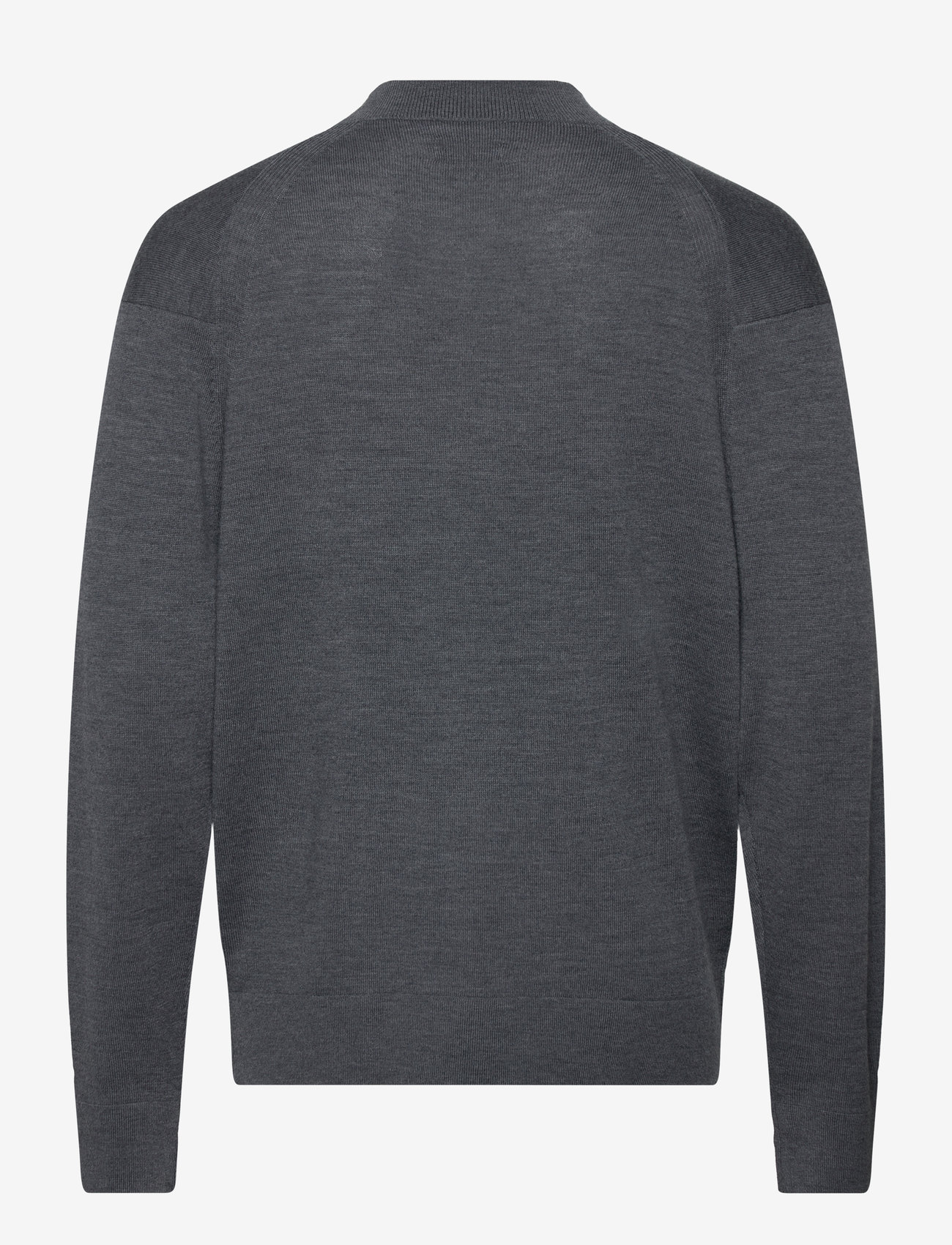 Calvin Klein - MERINO MINI MOCK NECK SWEATER - dark grey heather - 1