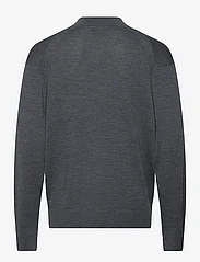 Calvin Klein - MERINO MINI MOCK NECK SWEATER - megztinis su apvalios formos apykakle - dark grey heather - 1