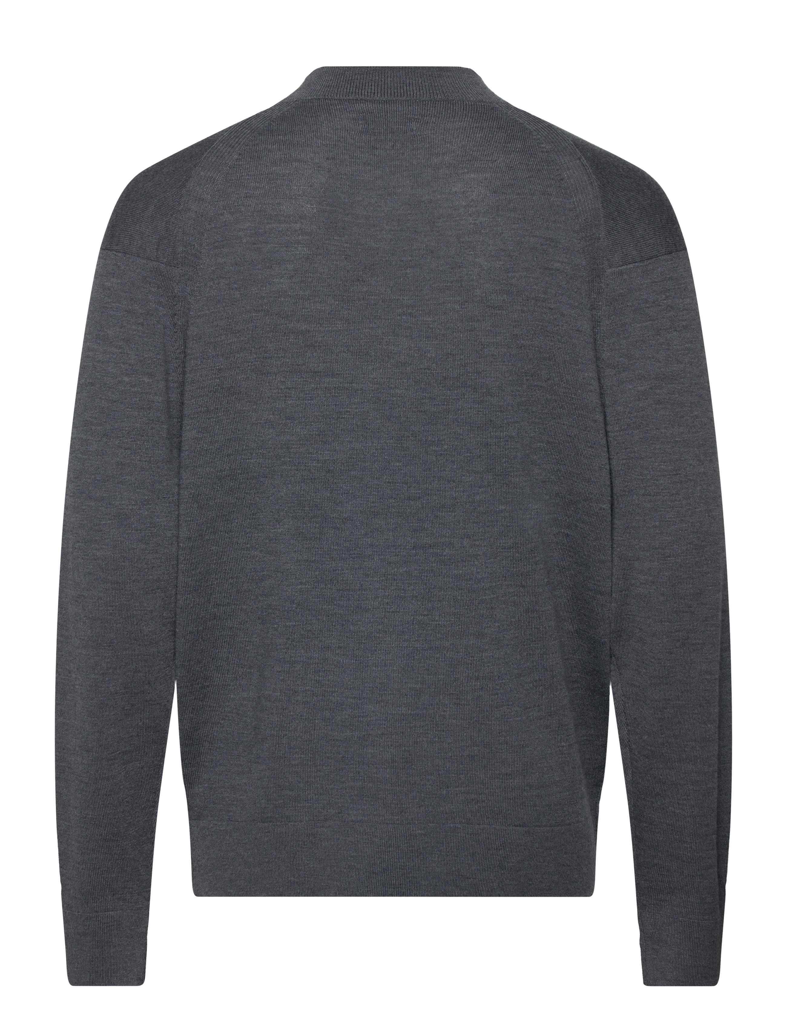 Calvin Klein - MERINO MINI MOCK NECK SWEATER - dark grey heather - 1