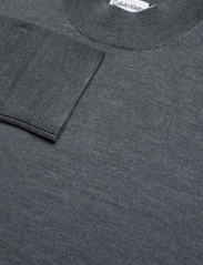 Calvin Klein - MERINO MINI MOCK NECK SWEATER - megztinis su apvalios formos apykakle - dark grey heather - 2