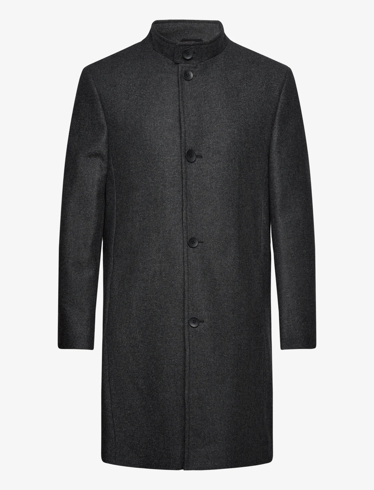 Calvin Klein - WOOL BLEND FUNNEL NECK COAT - winter jackets - mid grey heather - 1
