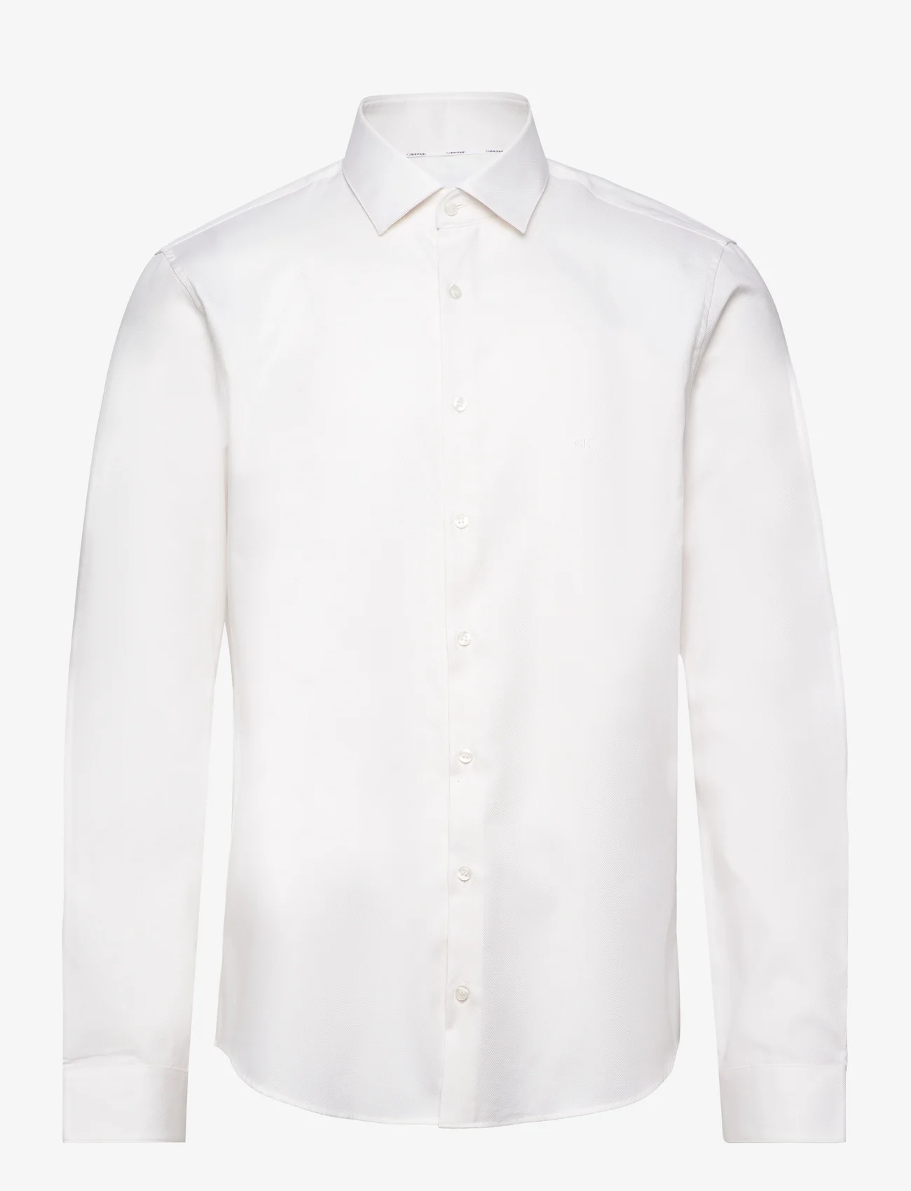 Calvin Klein - STRUCTURE SOLID SLIM SHIRT - basic skjortor - white - 0
