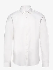 Calvin Klein - STRUCTURE SOLID SLIM SHIRT - podstawowe koszulki - white - 0