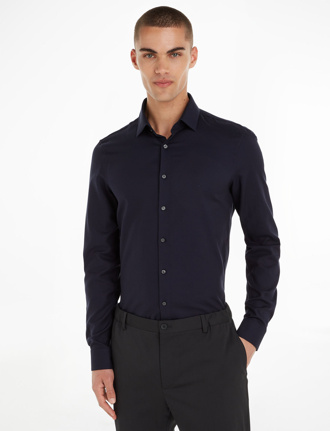 Calvin Klein Stretch Collar Slim Shirt Formele overhemden Boozt