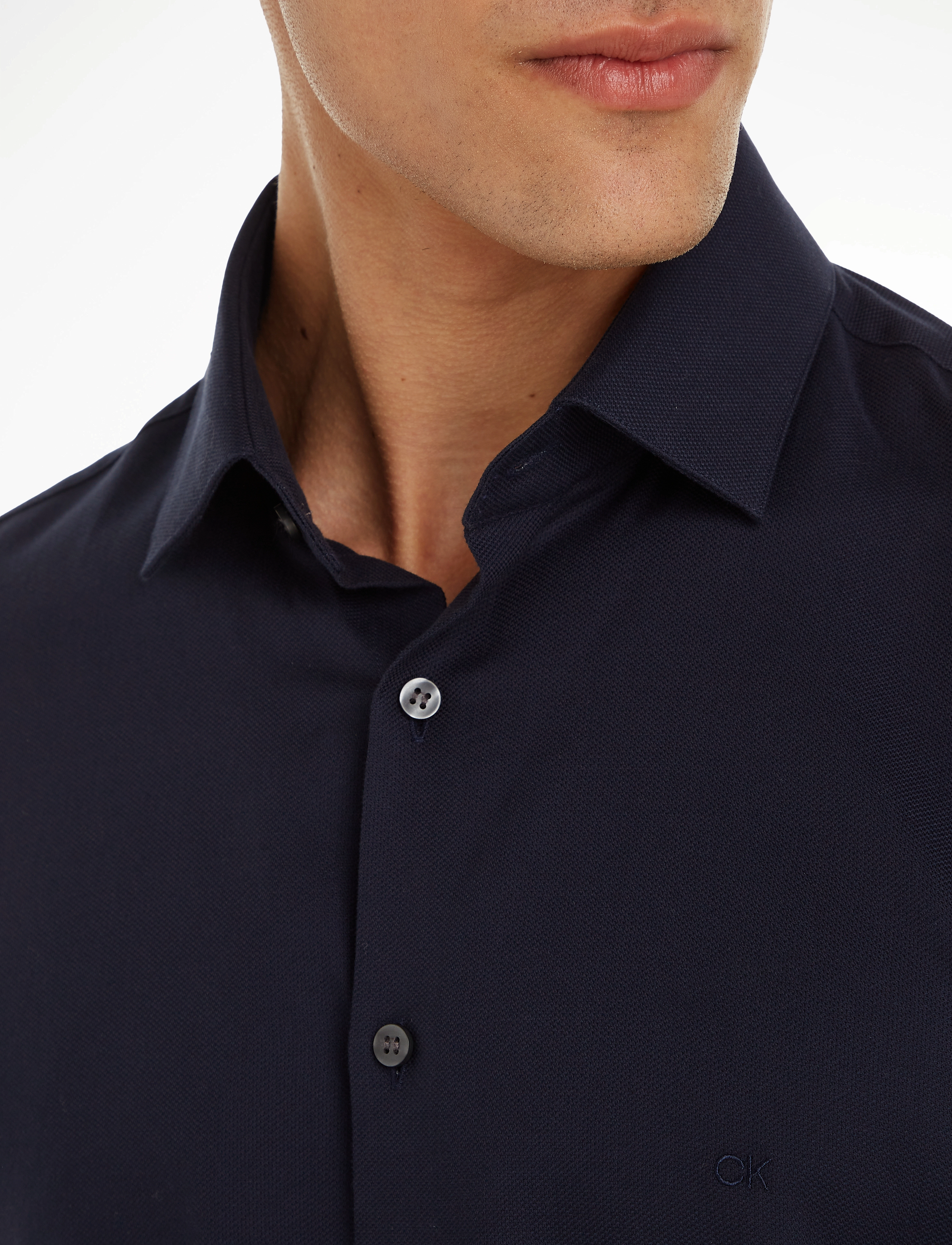 Calvin Klein - STRETCH COLLAR SLIM SHIRT - night sky - 3