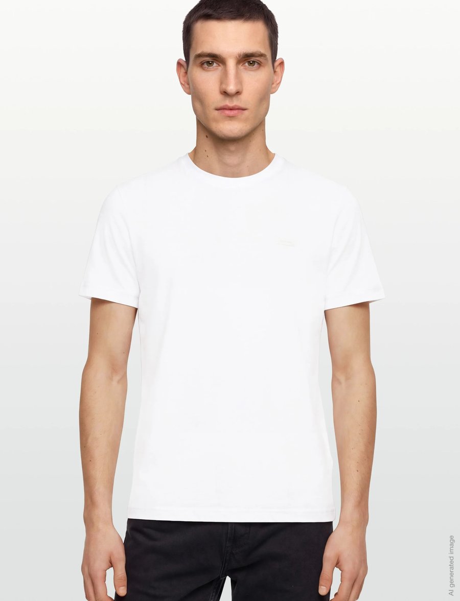 Calvin Klein - SMOOTH COTTON T-SHIRT - kurzärmelige t-shirts - bright white - 3