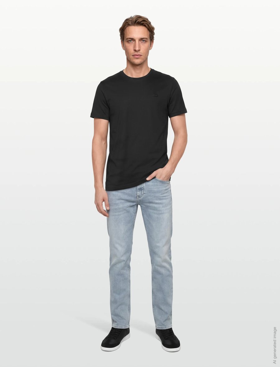 Calvin Klein - SMOOTH COTTON T-SHIRT - kurzärmelige t-shirts - ck black - 0