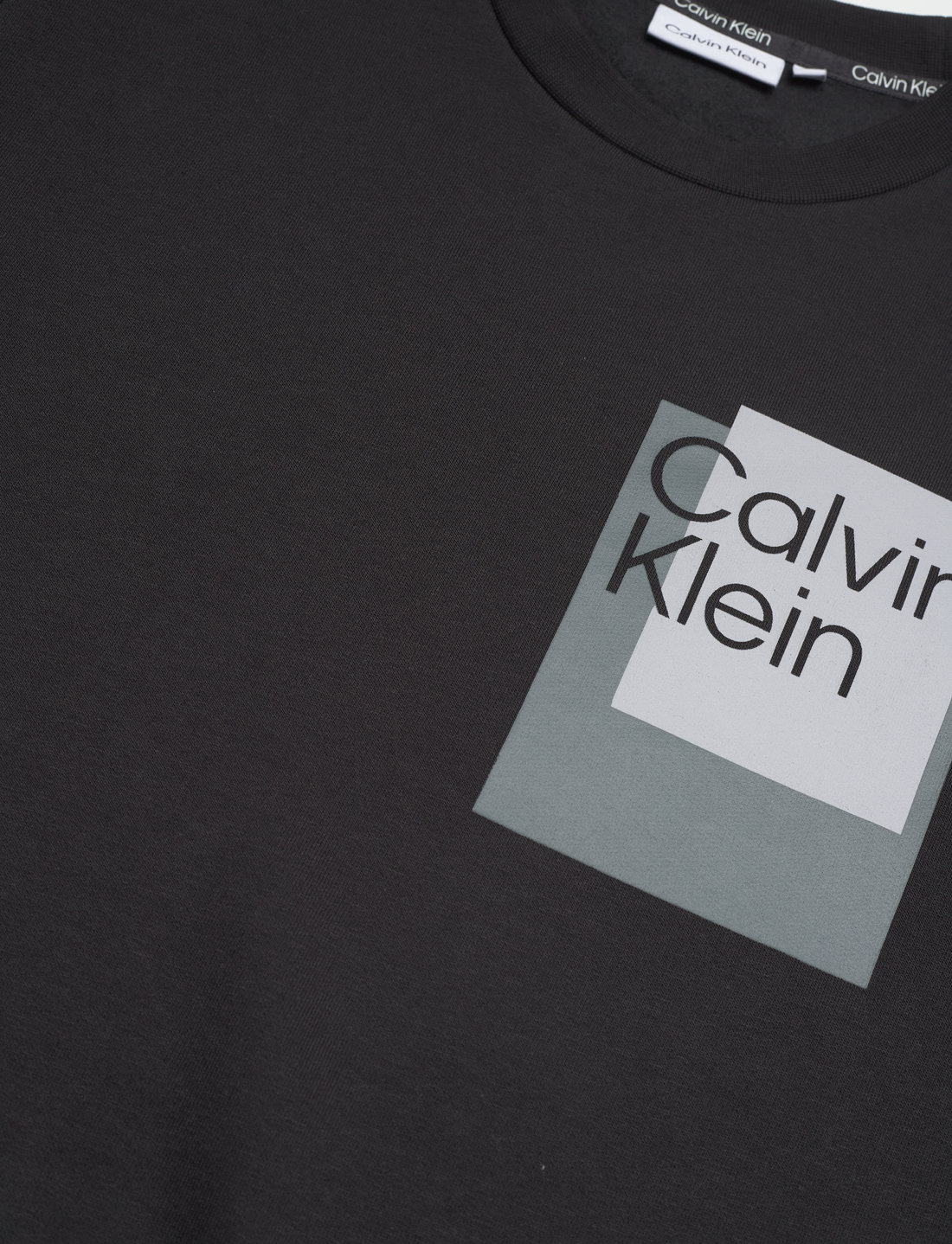 Calvin Klein Overlay Box Logo Sweatshirt Sweatshirts Boozt