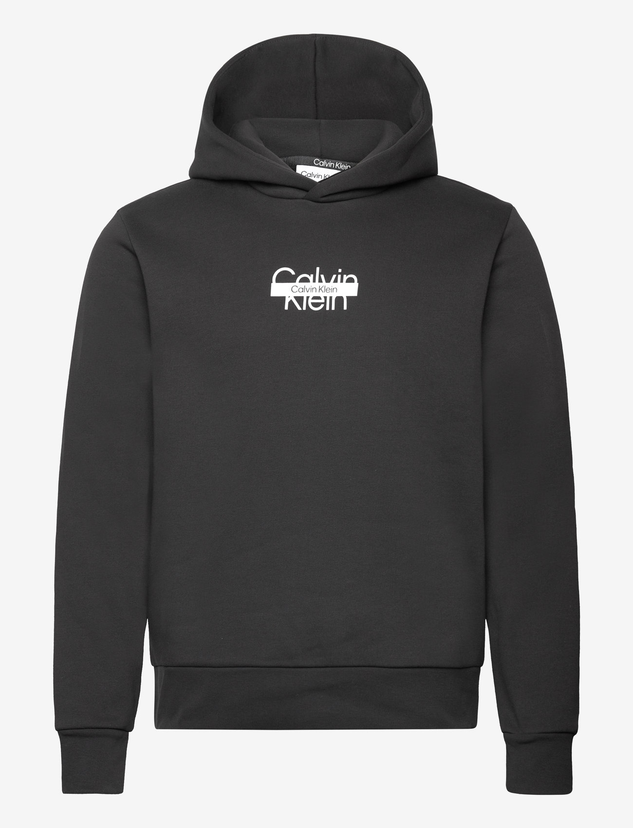 Calvin Klein - CUT THROUGH LOGO HOODIE - džemperi ar kapuci - ck black - 0