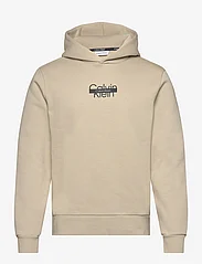 Calvin Klein - CUT THROUGH LOGO HOODIE - hoodies - eucalyptus - 0