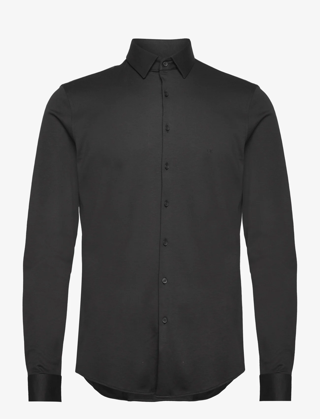 Calvin Klein - SMOOTH COTTON SLIM SHIRT - business skjortor - ck black - 0
