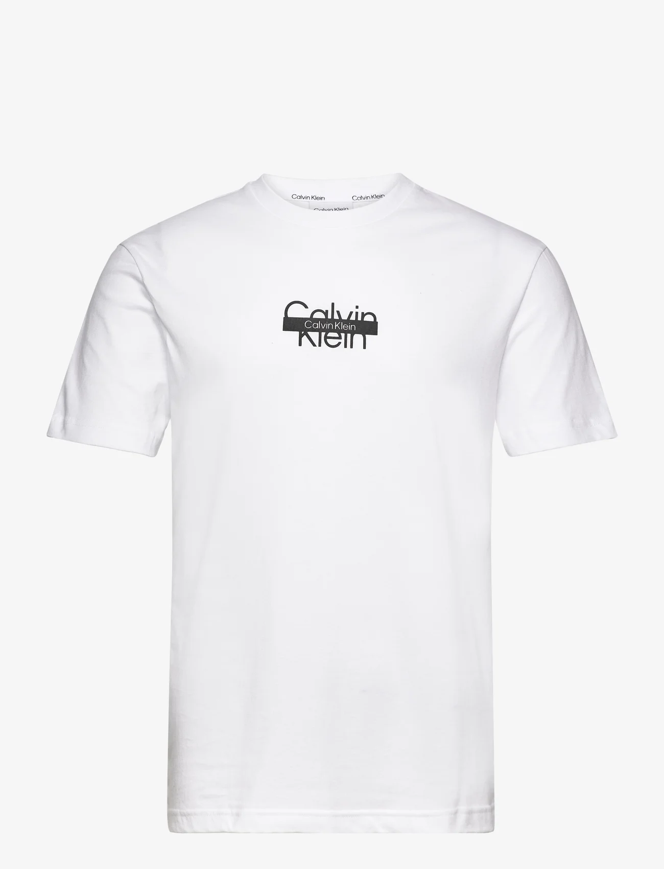 Calvin Klein - CUT THROUGH LOGO T-SHIRT - short-sleeved t-shirts - bright white - 0