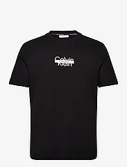 Calvin Klein - CUT THROUGH LOGO T-SHIRT - short-sleeved t-shirts - ck black - 0