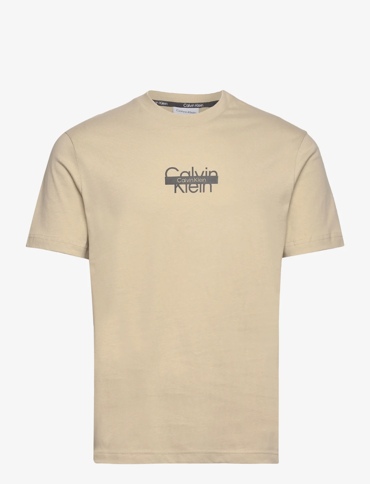 Calvin Klein - CUT THROUGH LOGO T-SHIRT - short-sleeved t-shirts - eucalyptus - 0