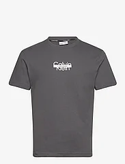Calvin Klein - CUT THROUGH LOGO T-SHIRT - short-sleeved t-shirts - iron gate - 0