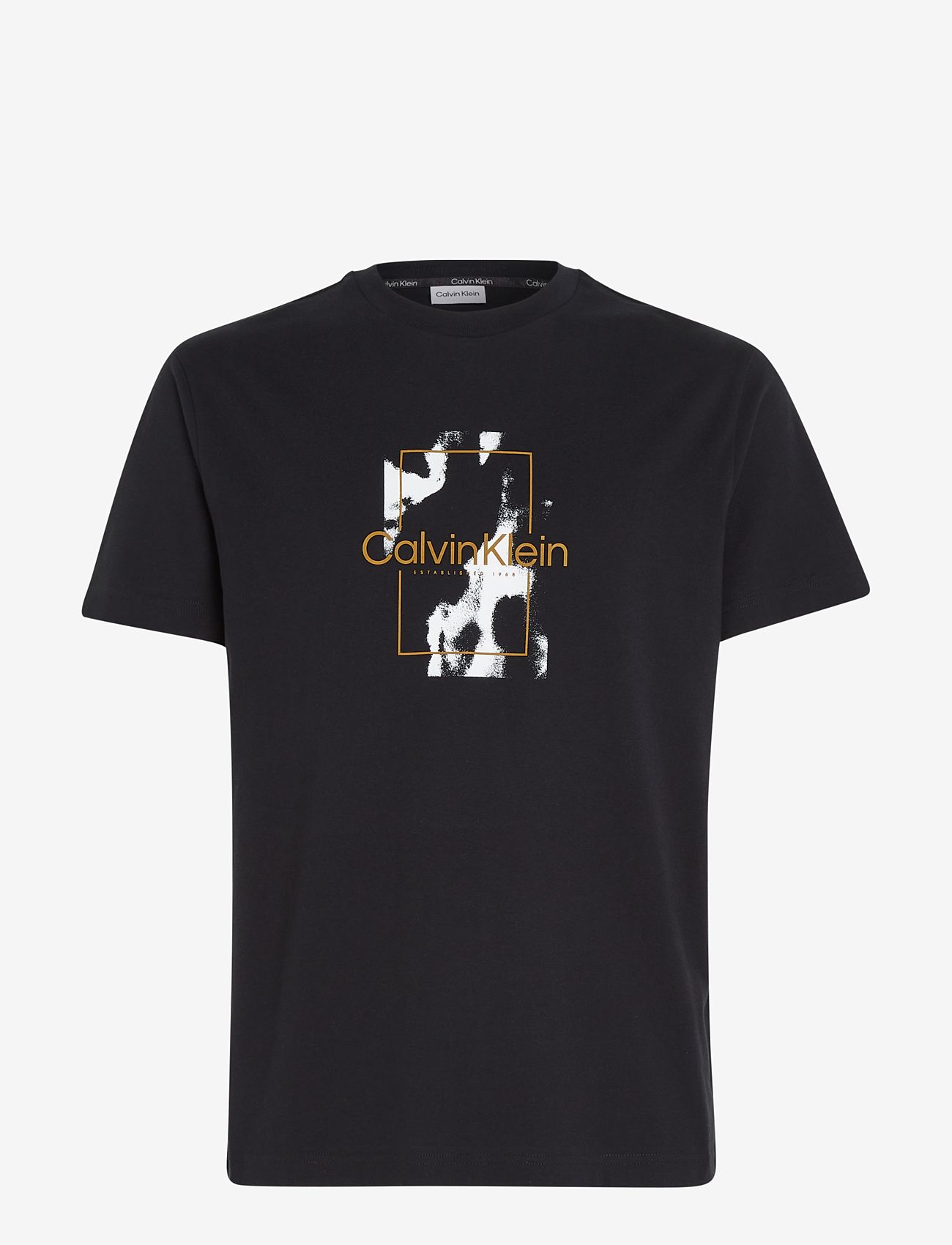 Calvin Klein - CAMO LOGO T-SHIRT - short-sleeved t-shirts - ck black - 0