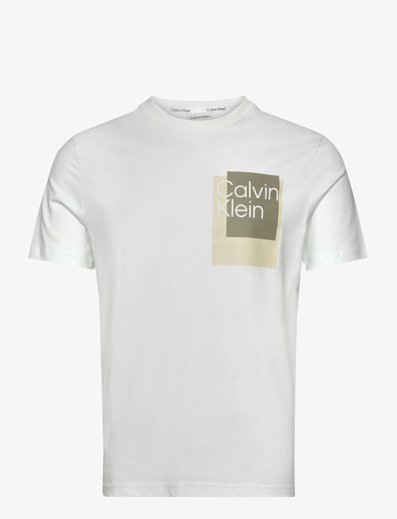 Calvin Klein - OVERLAY BOX LOGO T-SHIRT - die niedrigsten preise - bright white - 0