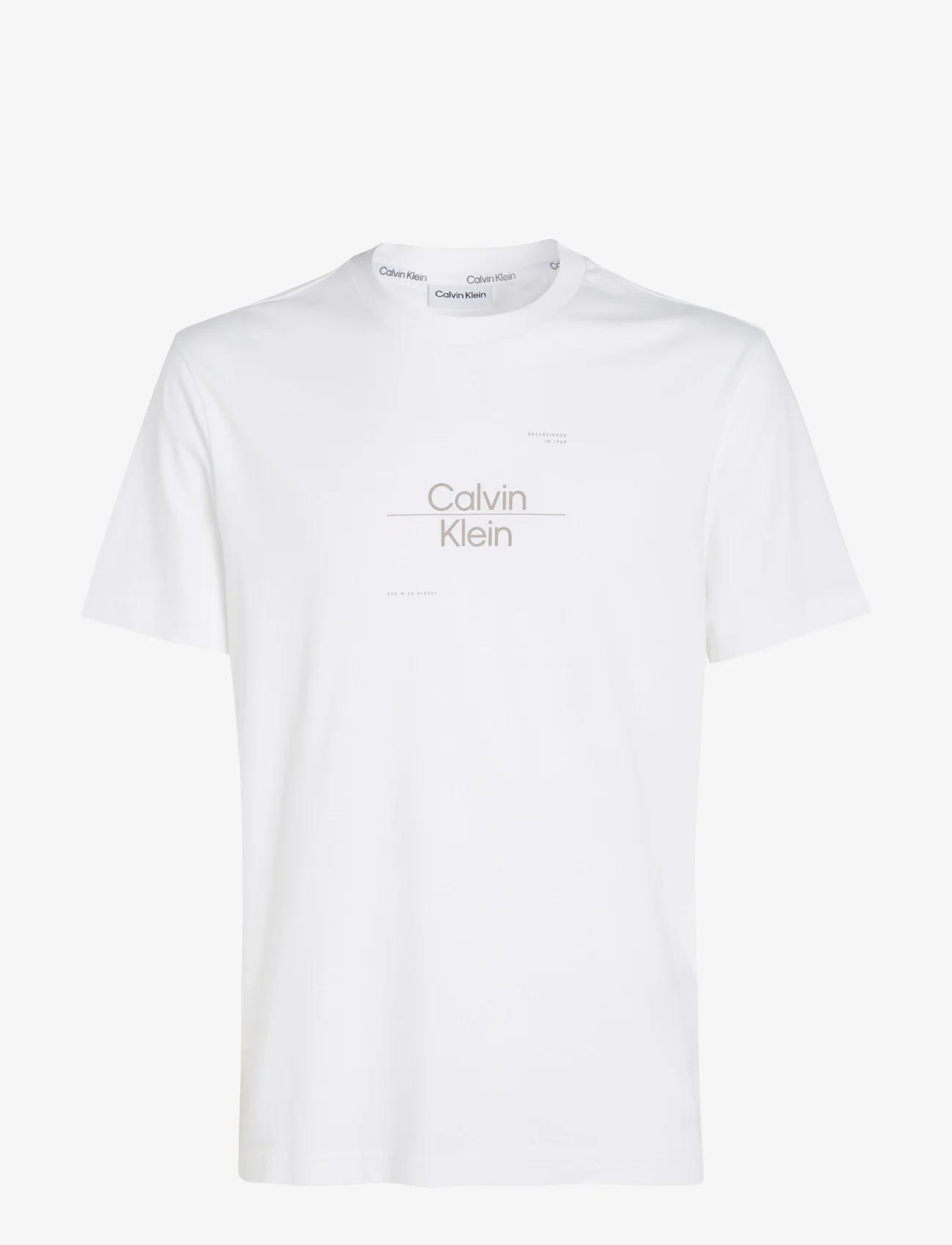 Calvin Klein - OPTIC LINE LOGO T-SHIRT - basic t-shirts - bright white - 0
