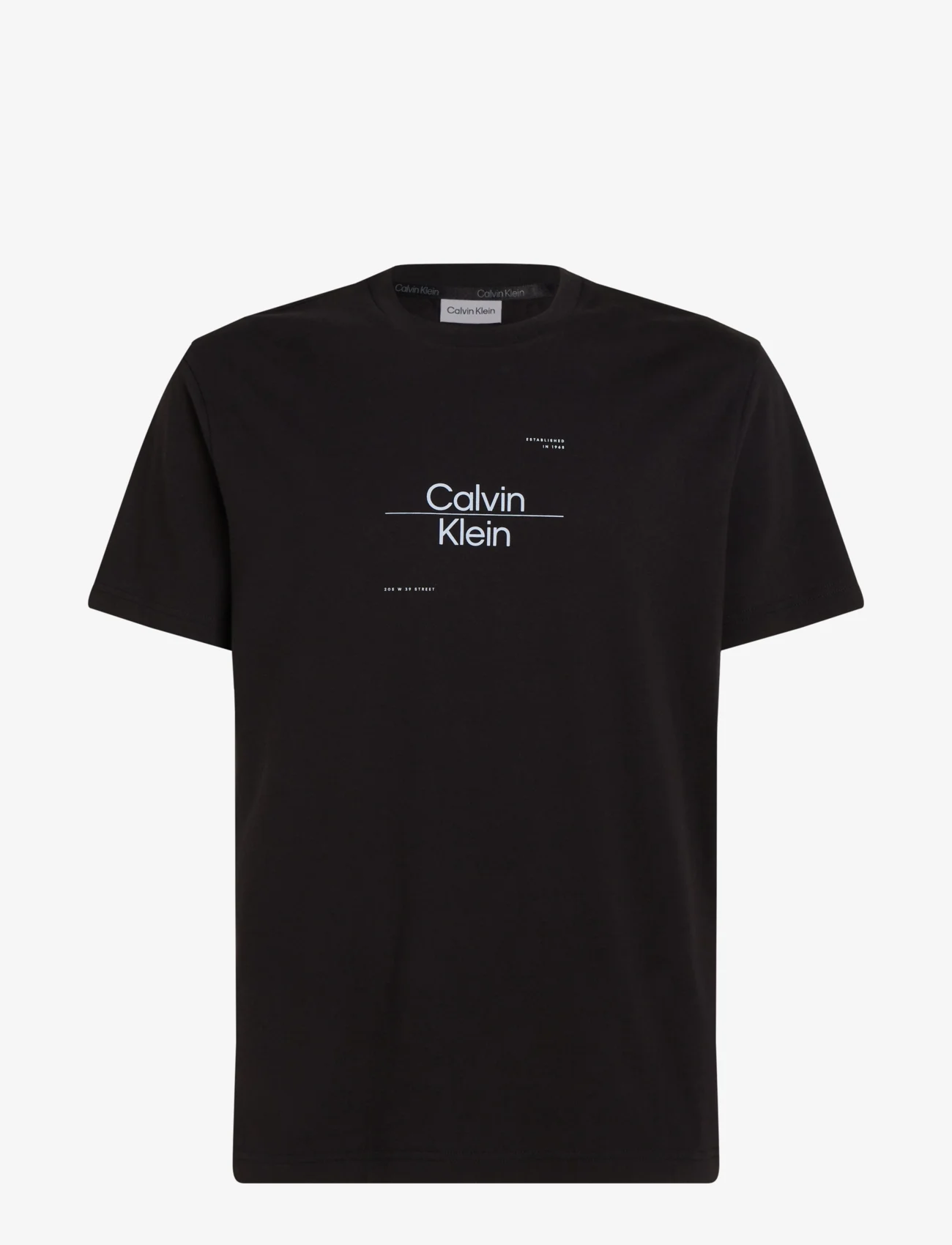 Calvin Klein - OPTIC LINE LOGO T-SHIRT - laveste priser - ck black - 0