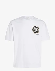 Calvin Klein - EMBROIDERED NIGHT FLOWER T-SHIRT - basic t-krekli - bright white - 0