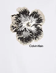 Calvin Klein - EMBROIDERED NIGHT FLOWER T-SHIRT - basic t-shirts - bright white - 5