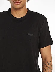 Calvin Klein - COTTON LINEN T-SHIRT - basic t-shirts - ck black - 3