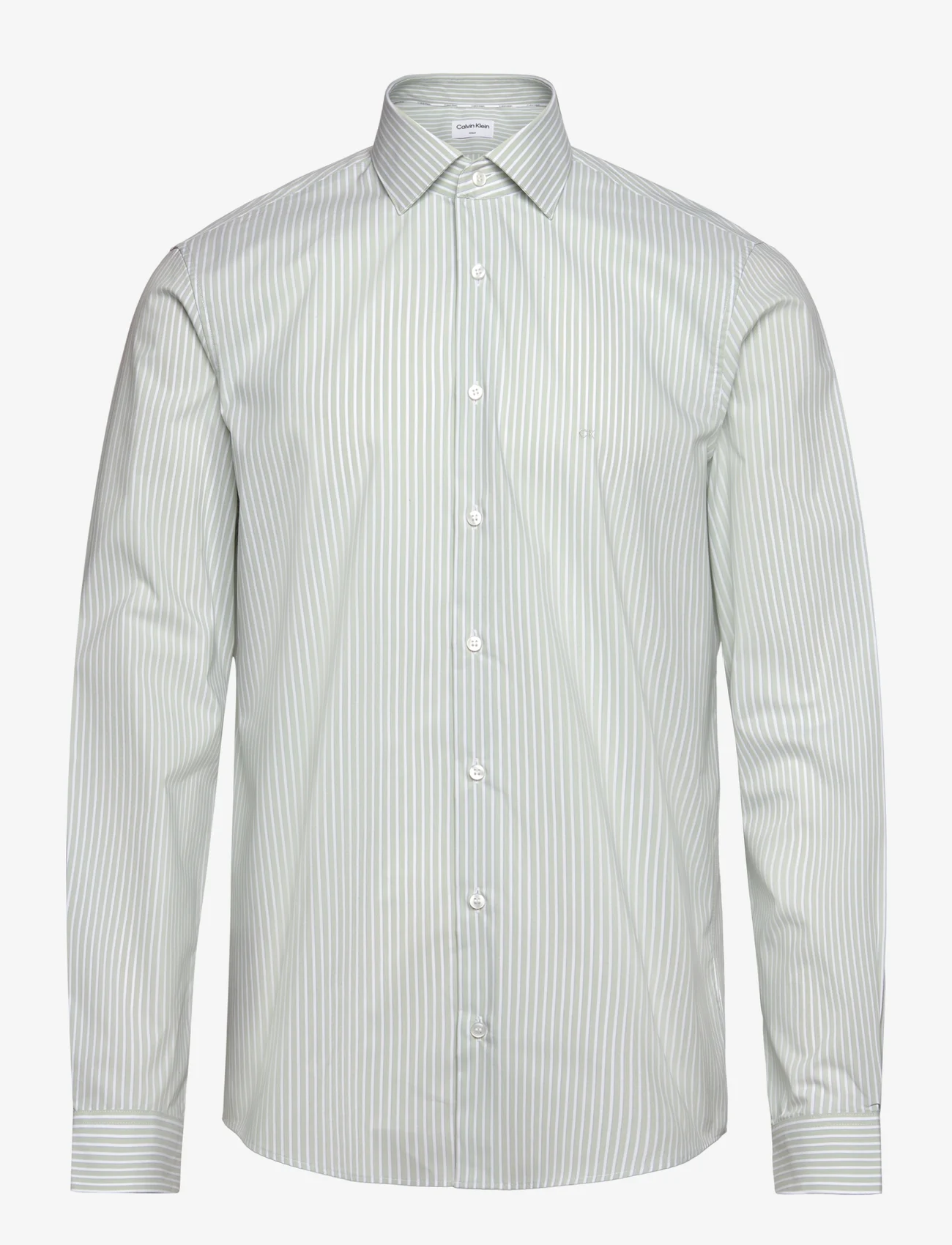 Calvin Klein - THERMO TECH STRIPE FITTED SHIRT - business skjorter - sea foam - 0