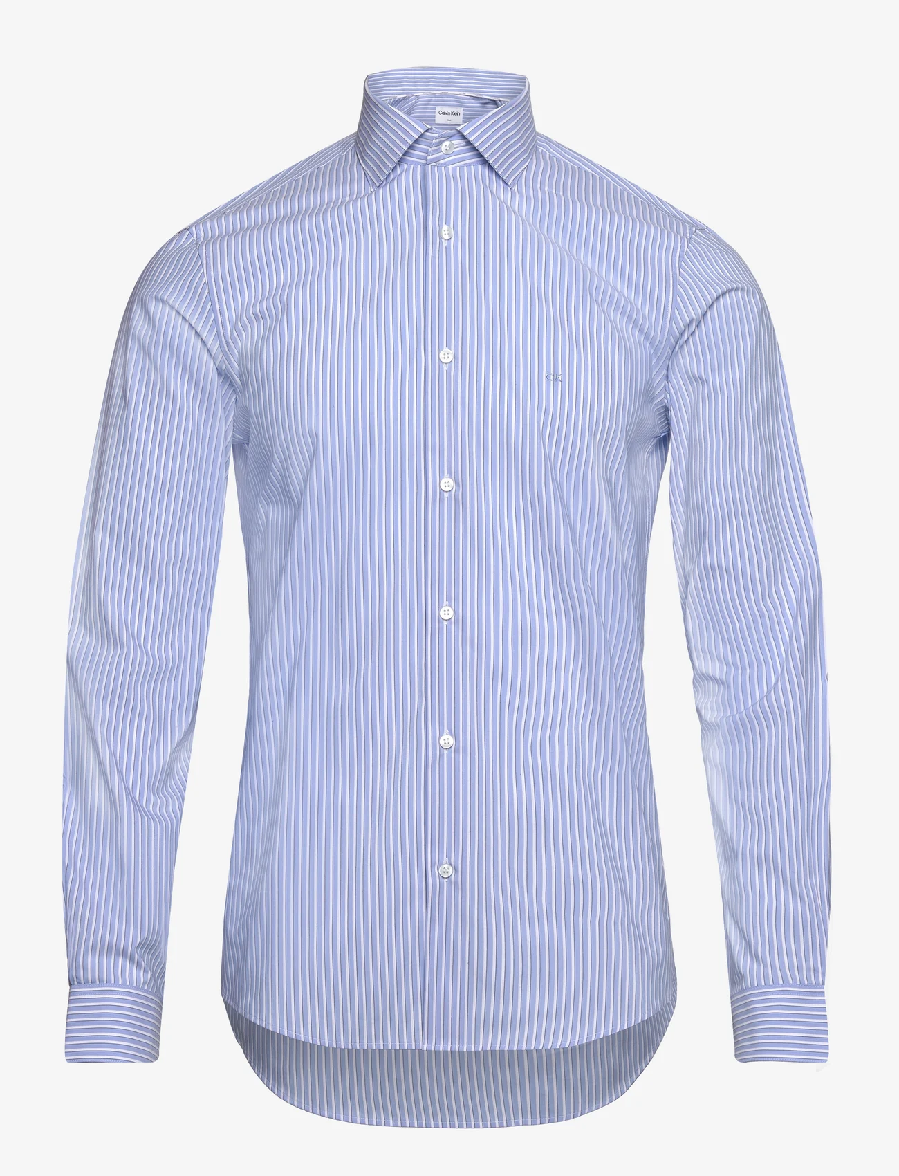 Calvin Klein - THERMO TECH STRIPE FITTED SHIRT - dalykinio stiliaus marškiniai - vista blue - 0