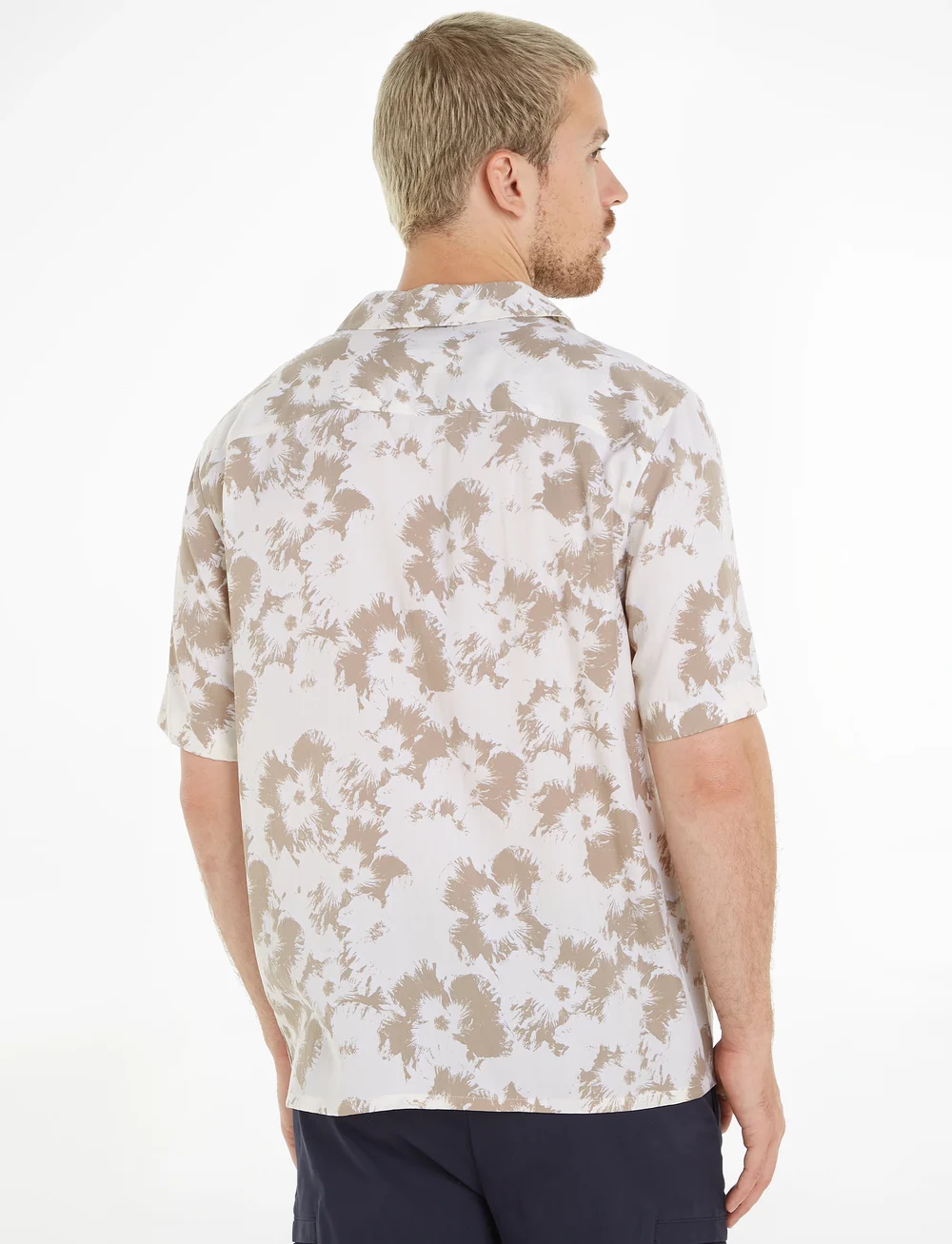 Calvin Klein Viscose Flower Aop S s Shirt Short Sleeved Boozt