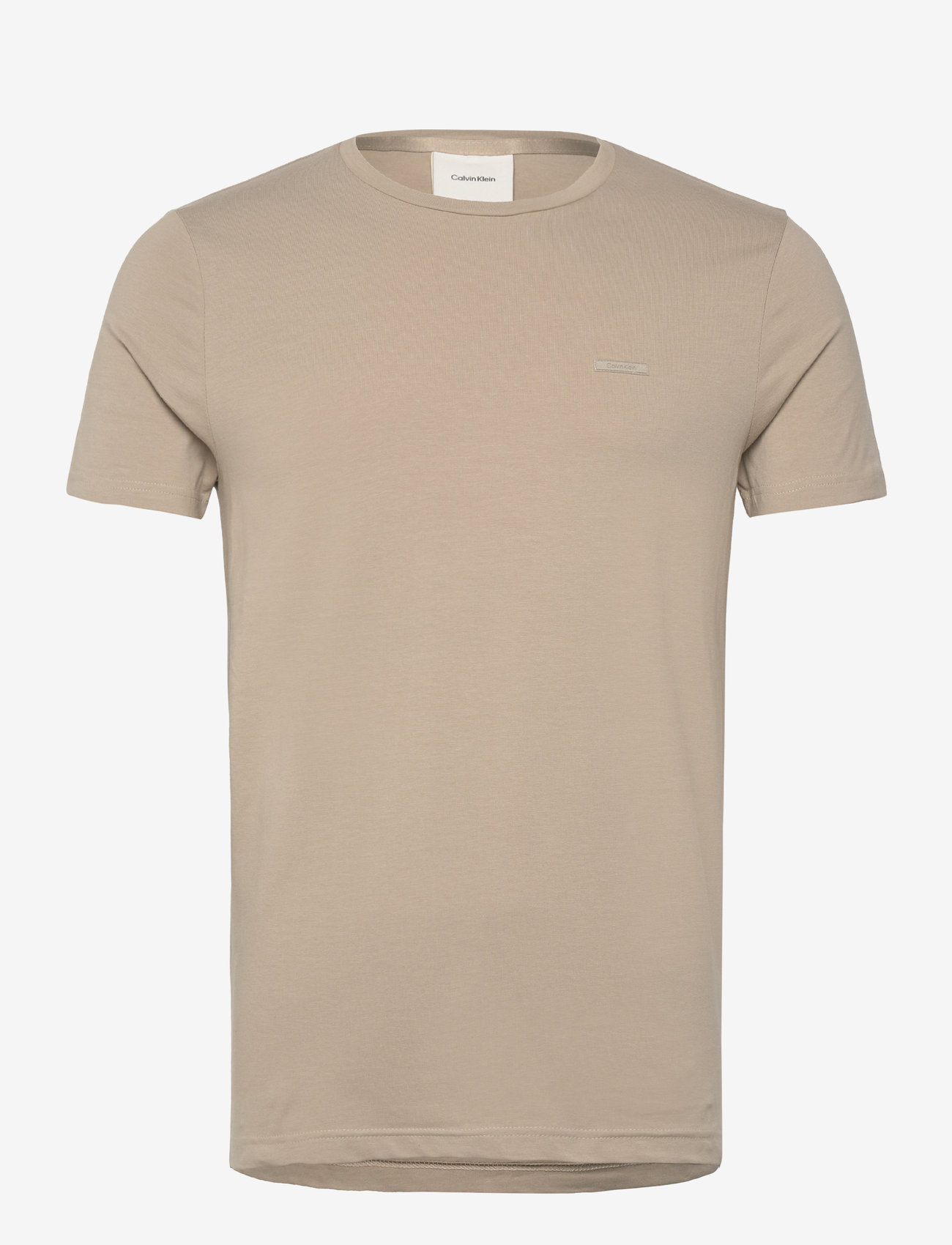Calvin Klein - STRETCH SLIM FIT T-SHIRT - kortärmade t-shirts - aluminum - 1
