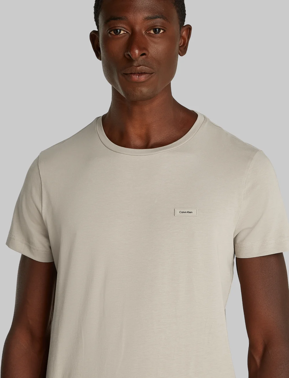 Calvin Klein - STRETCH SLIM FIT T-SHIRT - korte mouwen - aluminum - 4