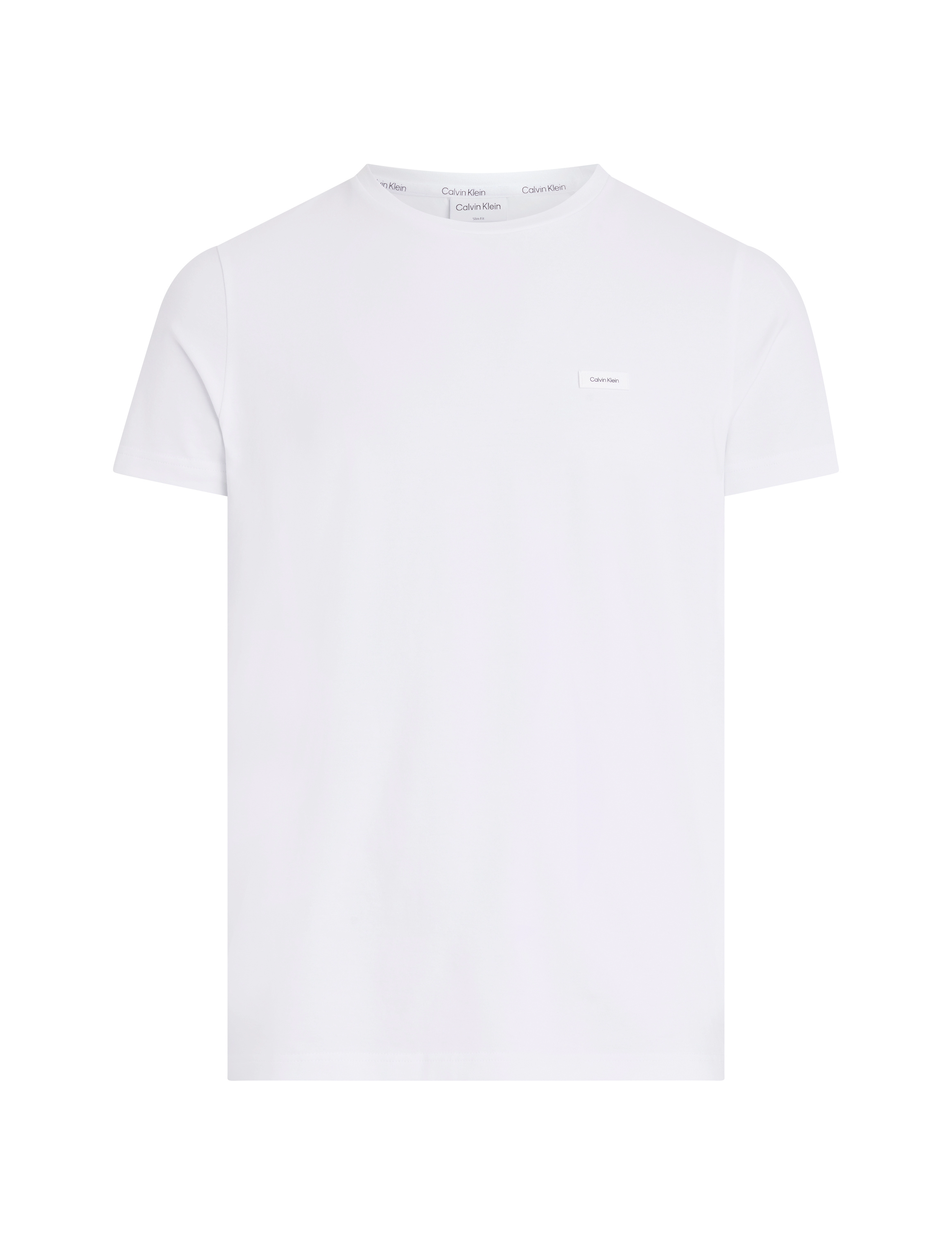 Calvin Klein - STRETCH SLIM FIT T-SHIRT - kortærmede t-shirts - bright white - 4