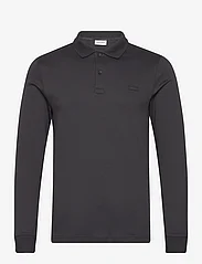Calvin Klein - SMOOTH COTTON SLIM LS POLO - polo marškinėliai ilgomis rankovėmis - ck black - 0