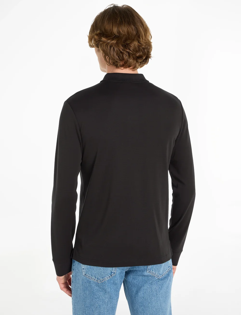 Calvin Klein - LIQUID TOUCH SLIM LS POLO - pikkade varrukatega polod - ck black - 3