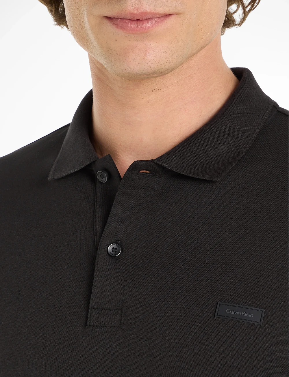 Calvin Klein - LIQUID TOUCH SLIM LS POLO - pikkade varrukatega polod - ck black - 4