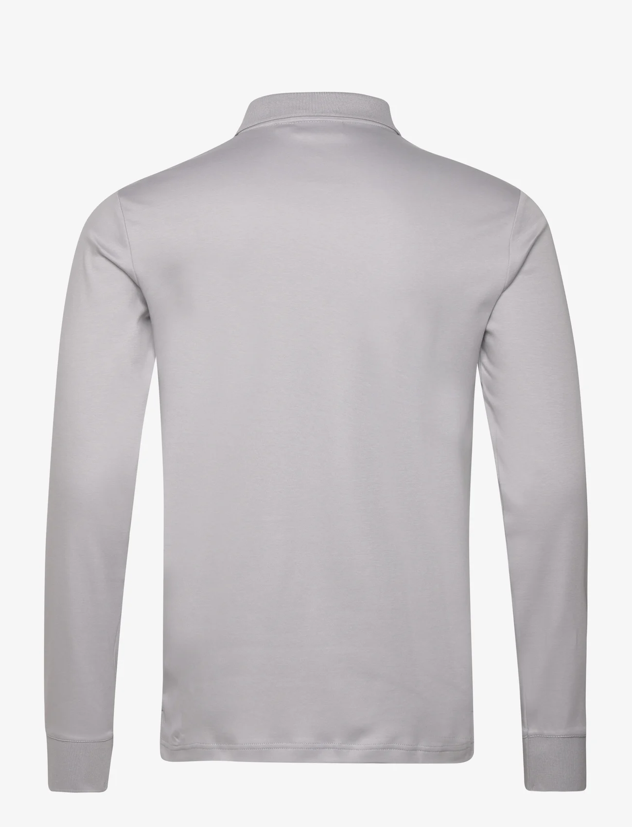 Calvin Klein - SMOOTH COTTON SLIM LS POLO - polo marškinėliai ilgomis rankovėmis - silver sconce - 1