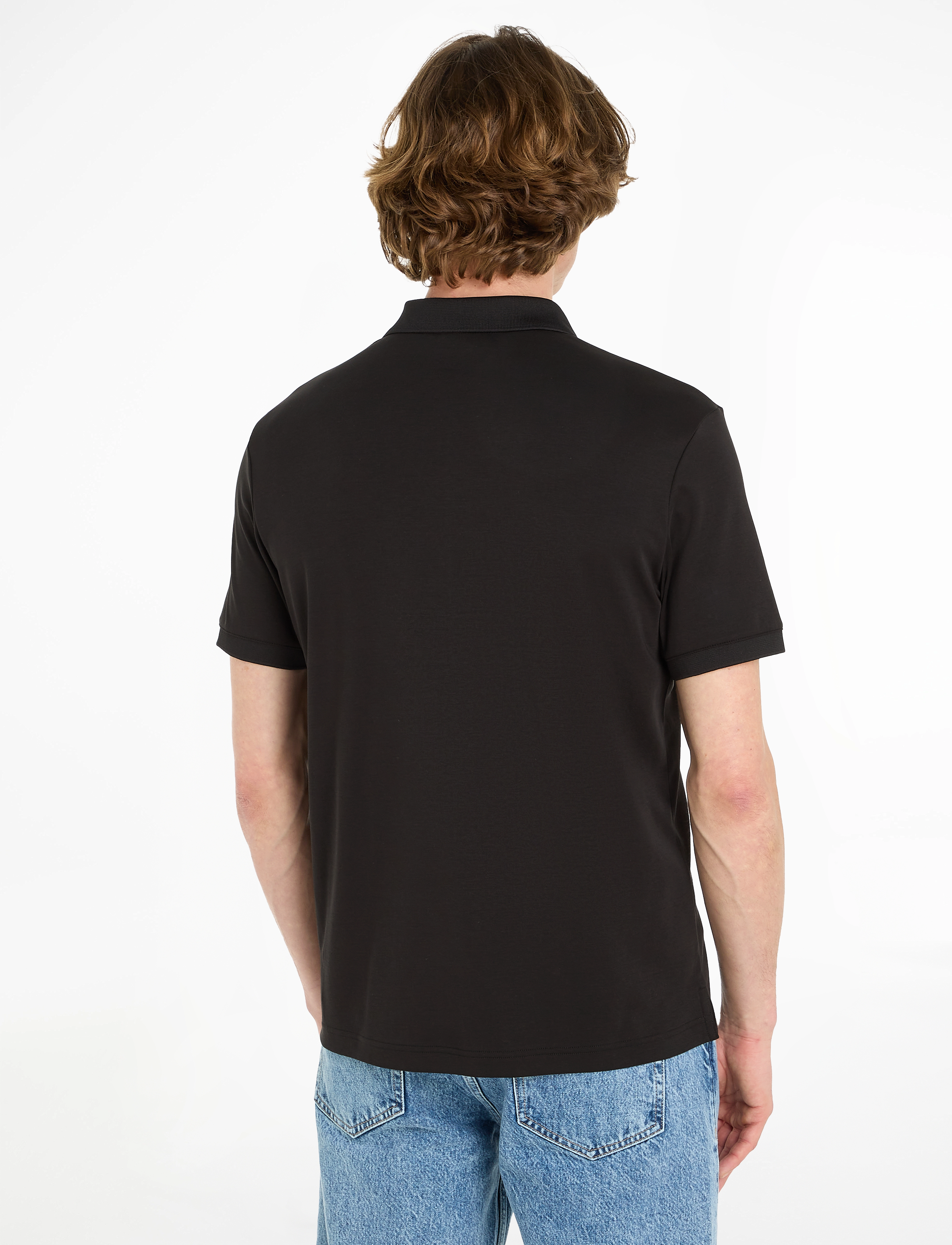 Calvin Klein - SMOOTH COTTON WELT ZIP POLO - polo krekli ar īsām piedurknēm - ck black - 2
