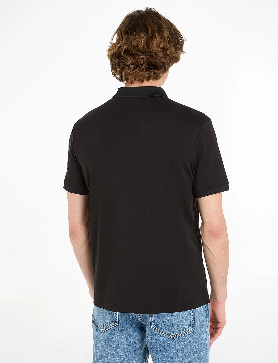Calvin Klein - SMOOTH COTTON WELT ZIP POLO - polo krekli ar īsām piedurknēm - ck black - 2
