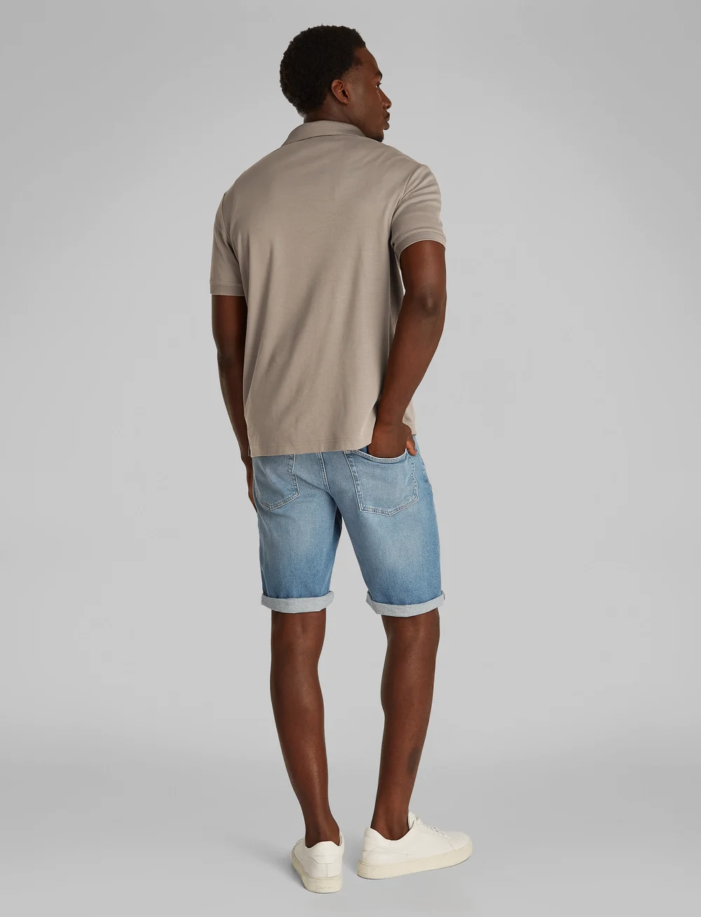 Calvin Klein - SMOOTH COTTON WELT ZIP POLO - kortærmede poloer - fossil - 1