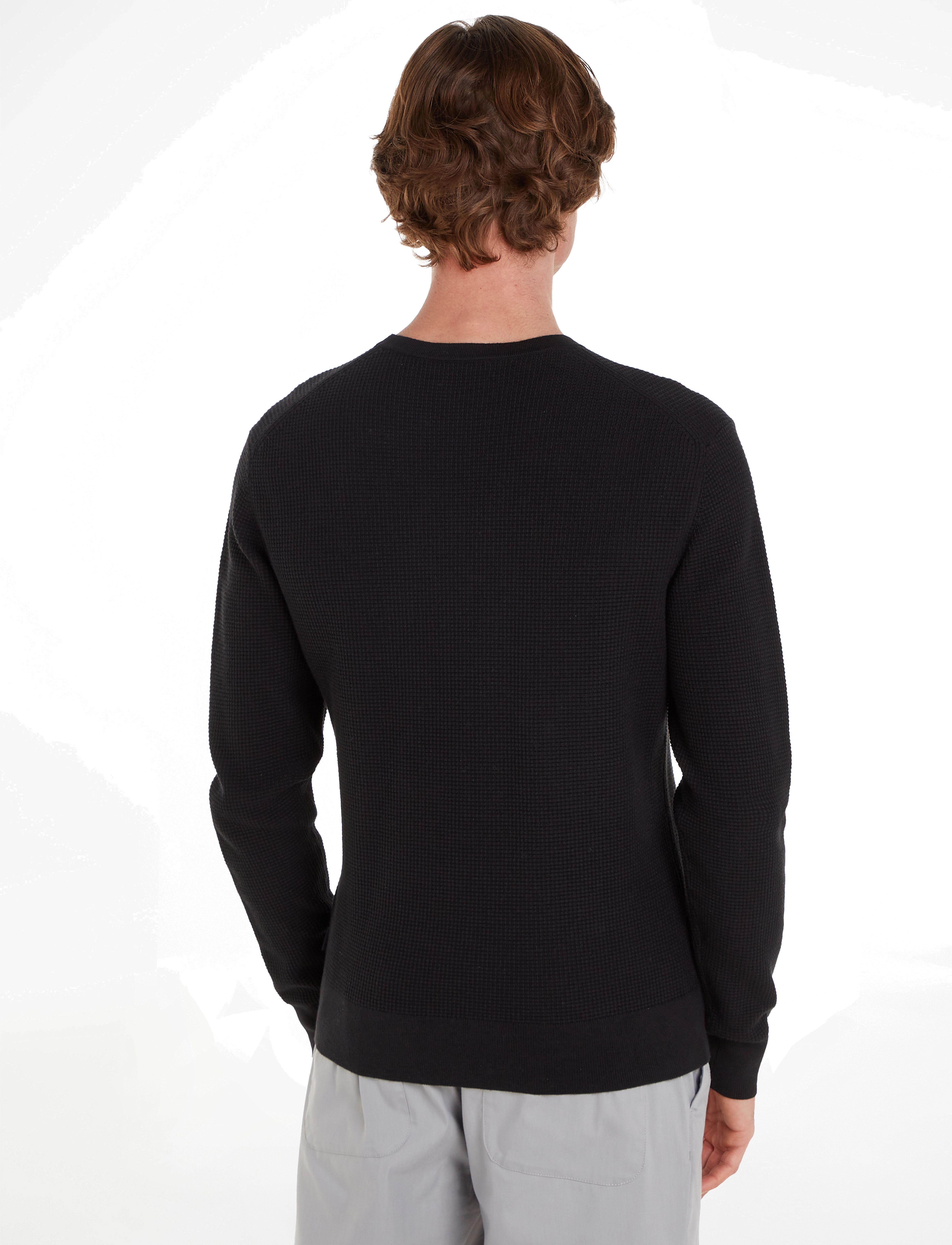Calvin Klein - WAFFLE STRUCTURE SWEATER - ck black - 3