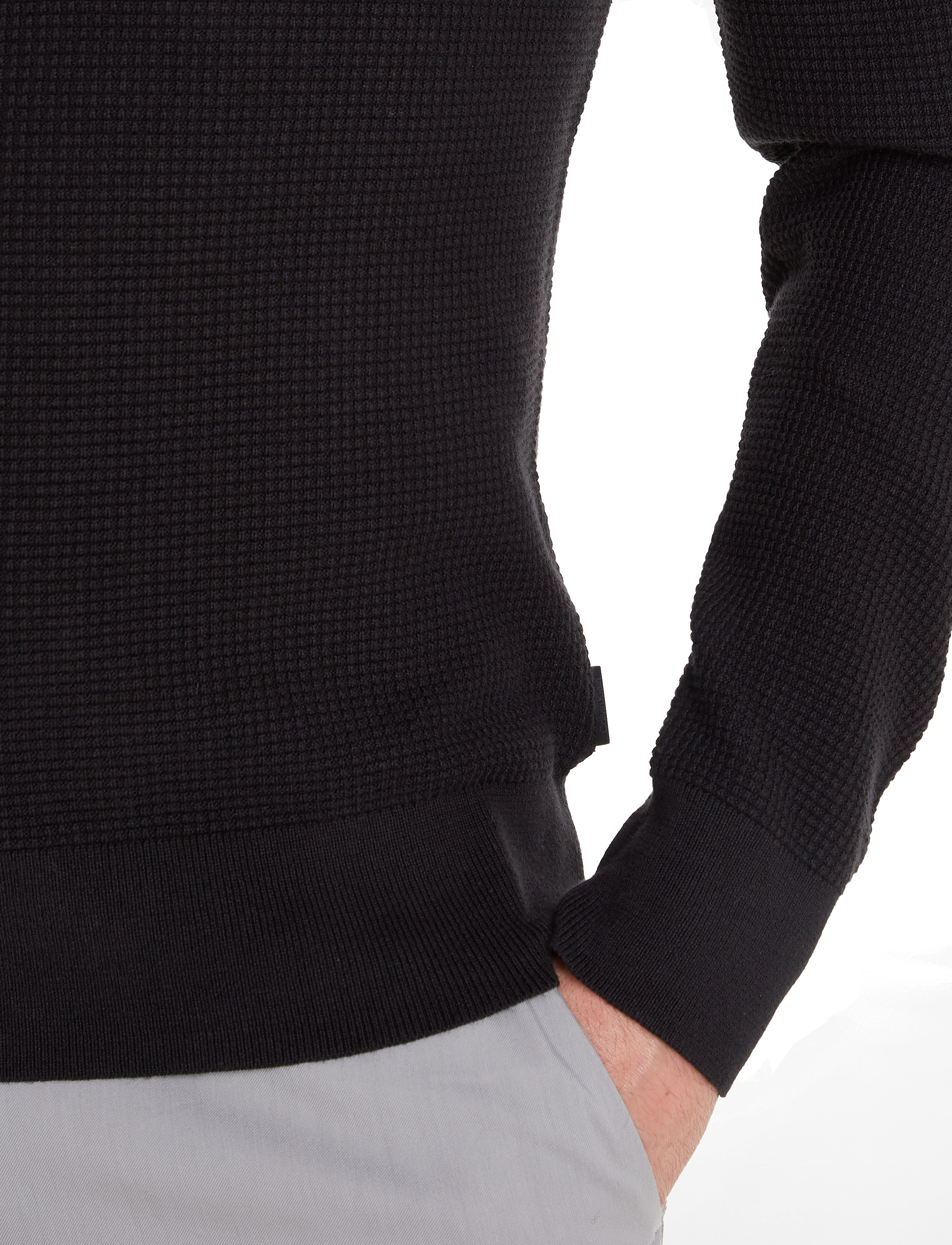 Calvin Klein - WAFFLE STRUCTURE SWEATER - ck black - 4