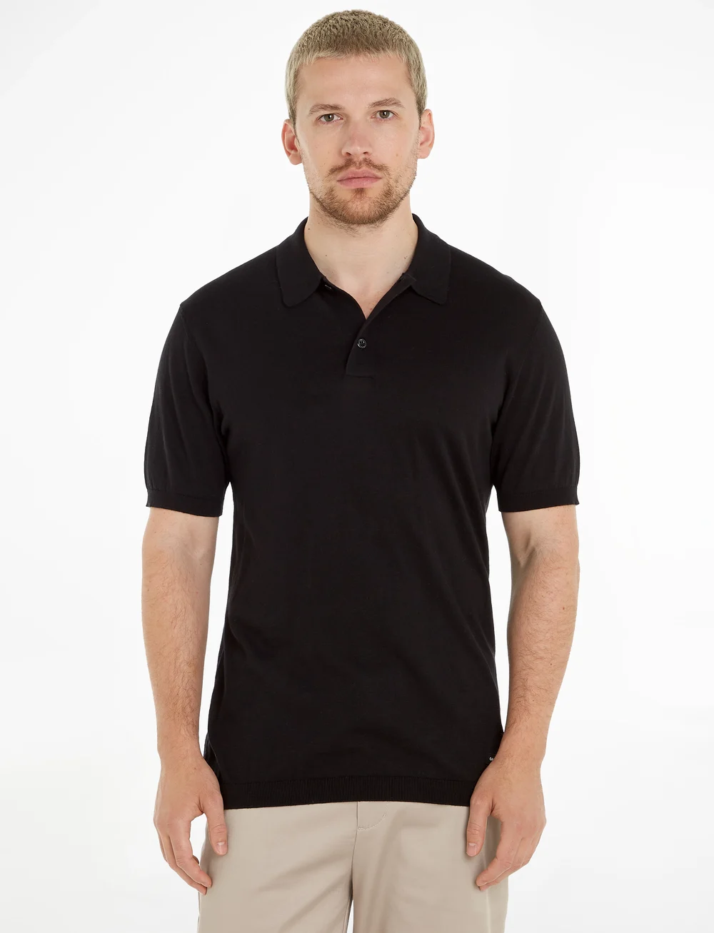 Calvin Klein Cotton Silk Polo Shirt Strickmode Boozt