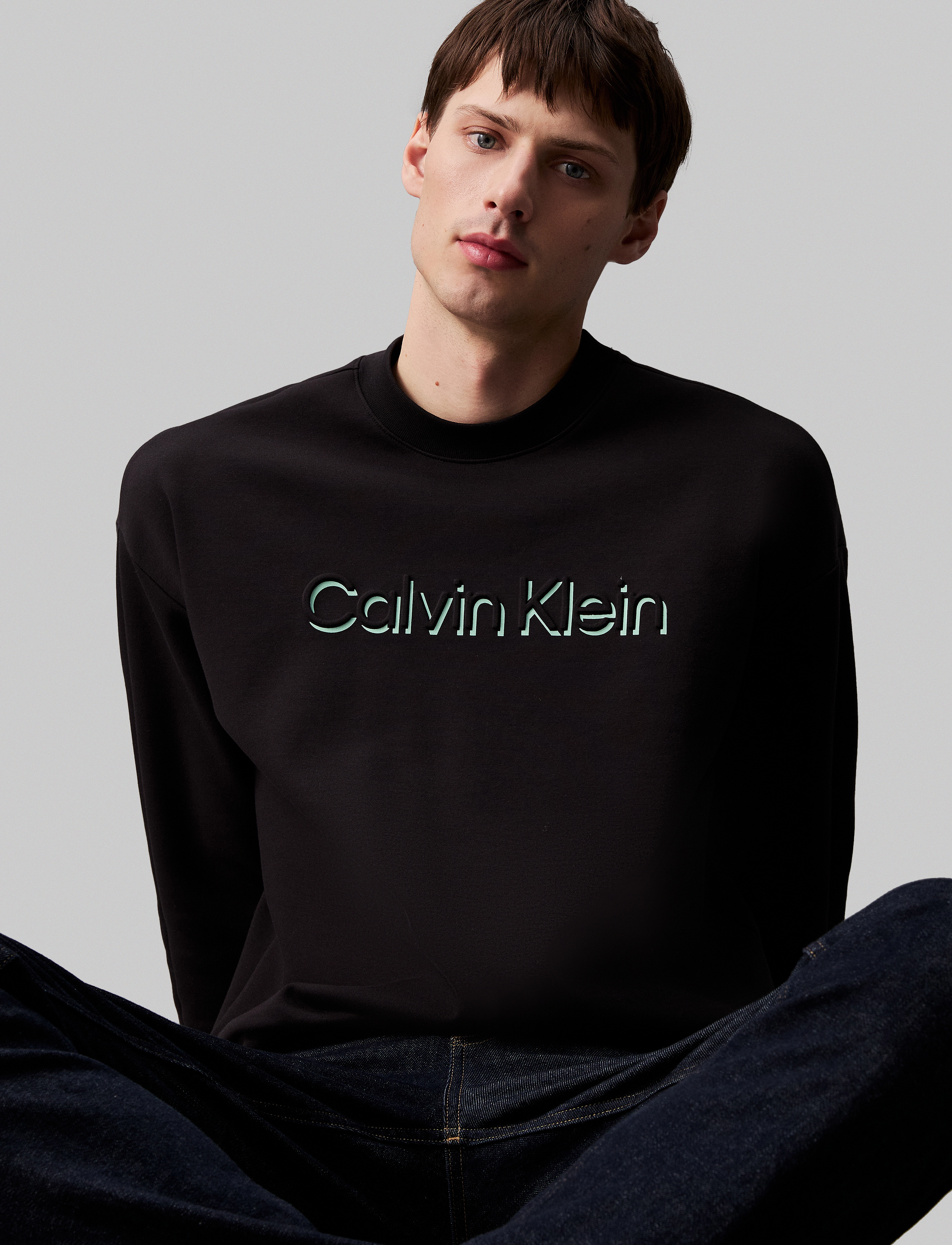 Calvin Klein - SHADOW EMBOSSED LOGO SWEATSHIRT - ck black - 5