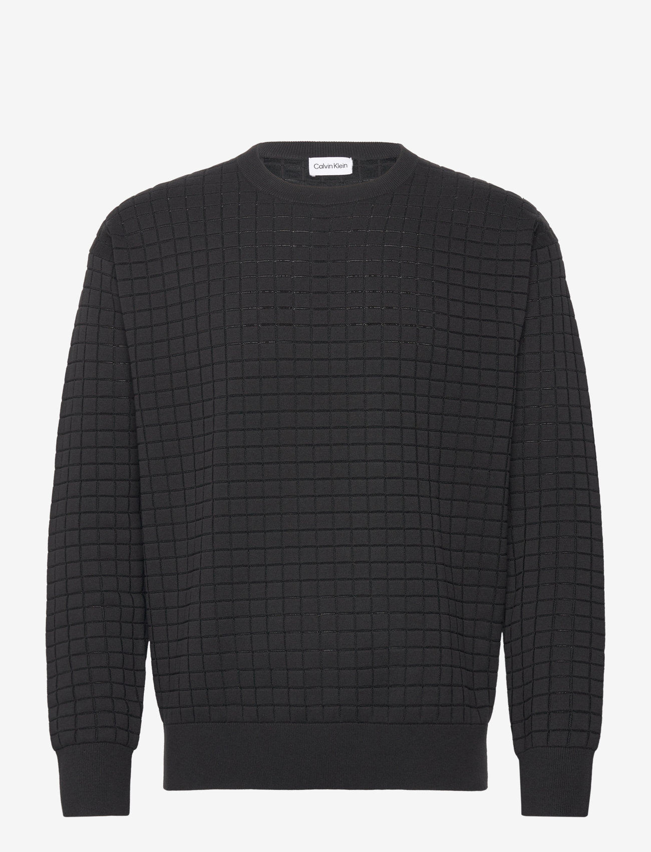 Calvin Klein - CHECK PATTERN SWEATER - autumn clothing - ck black - 0