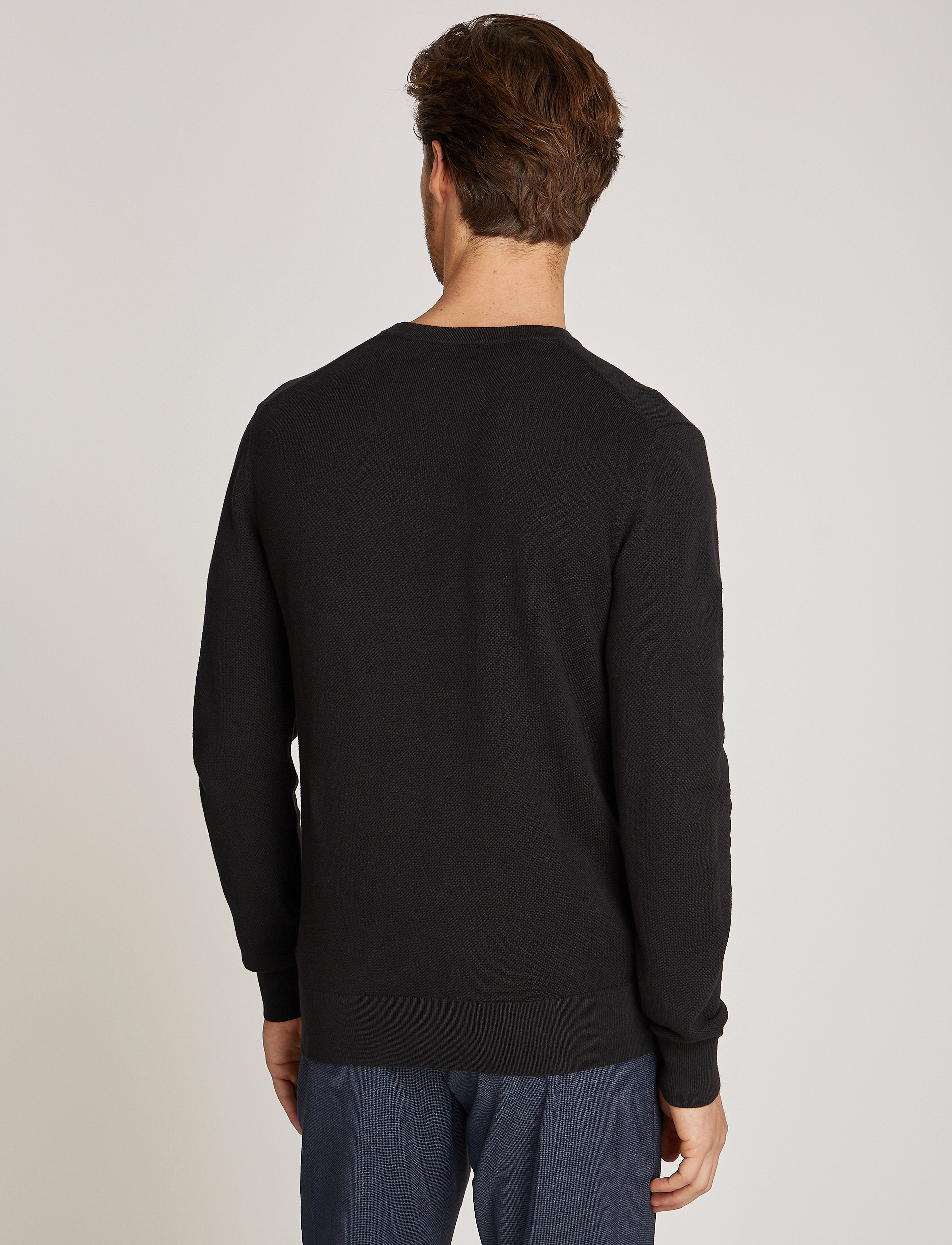 Calvin Klein - MICRO PIQUE STRUCTURE SWEATER - ck black - 2