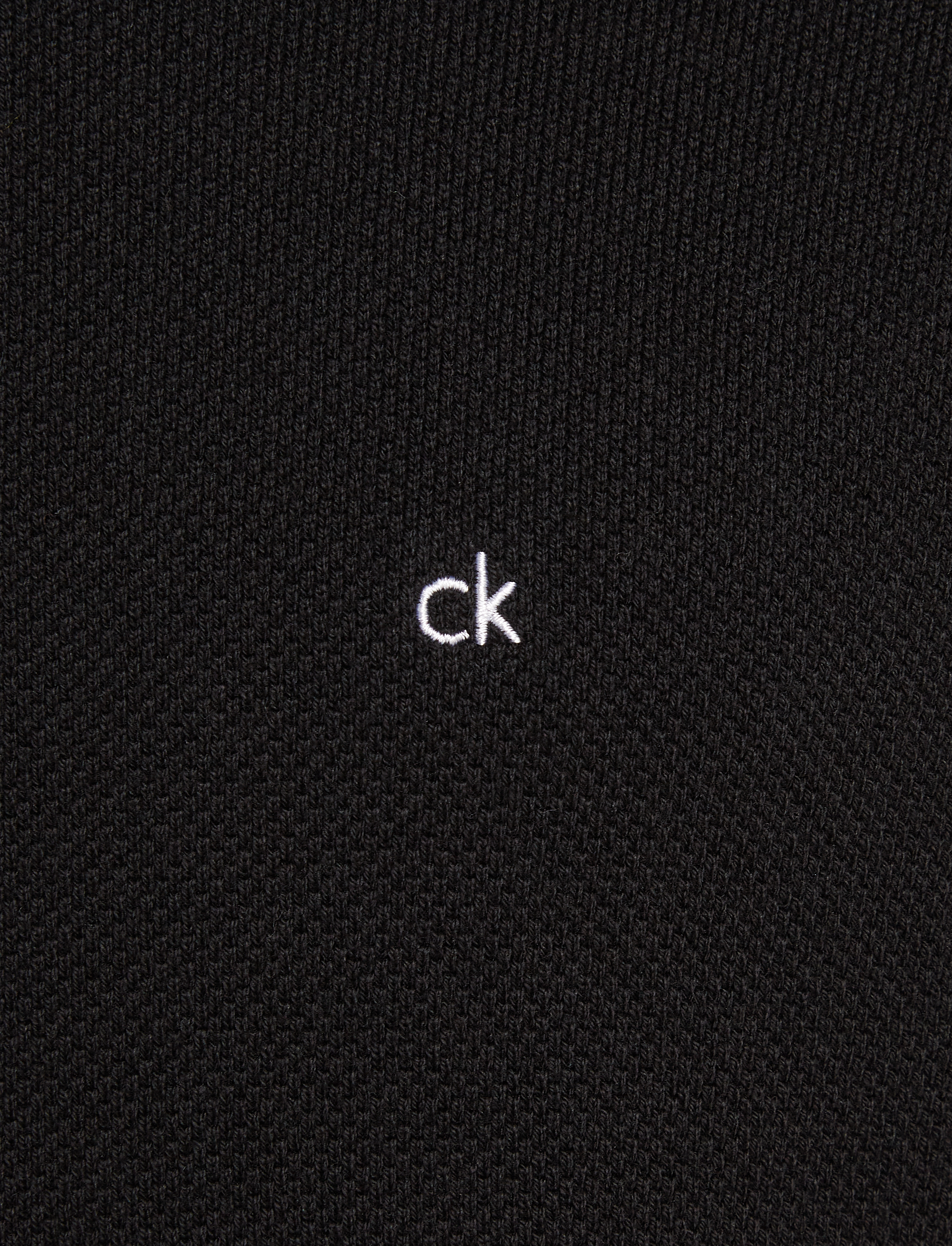 Calvin Klein - MICRO PIQUE STRUCTURE SWEATER - ck black - 5