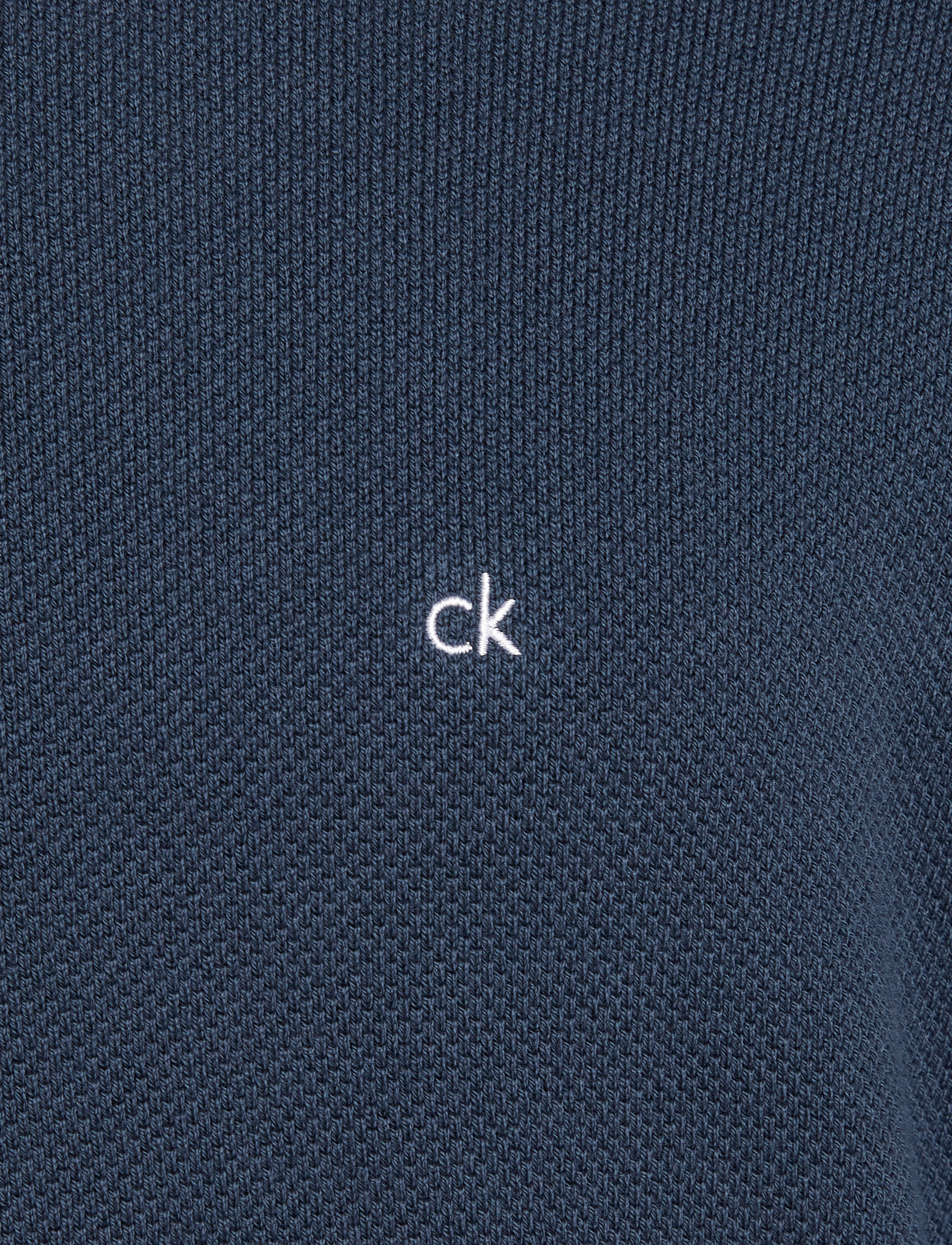 Calvin Klein - MICRO PIQUE STRUCTURE SWEATER - ink - 5