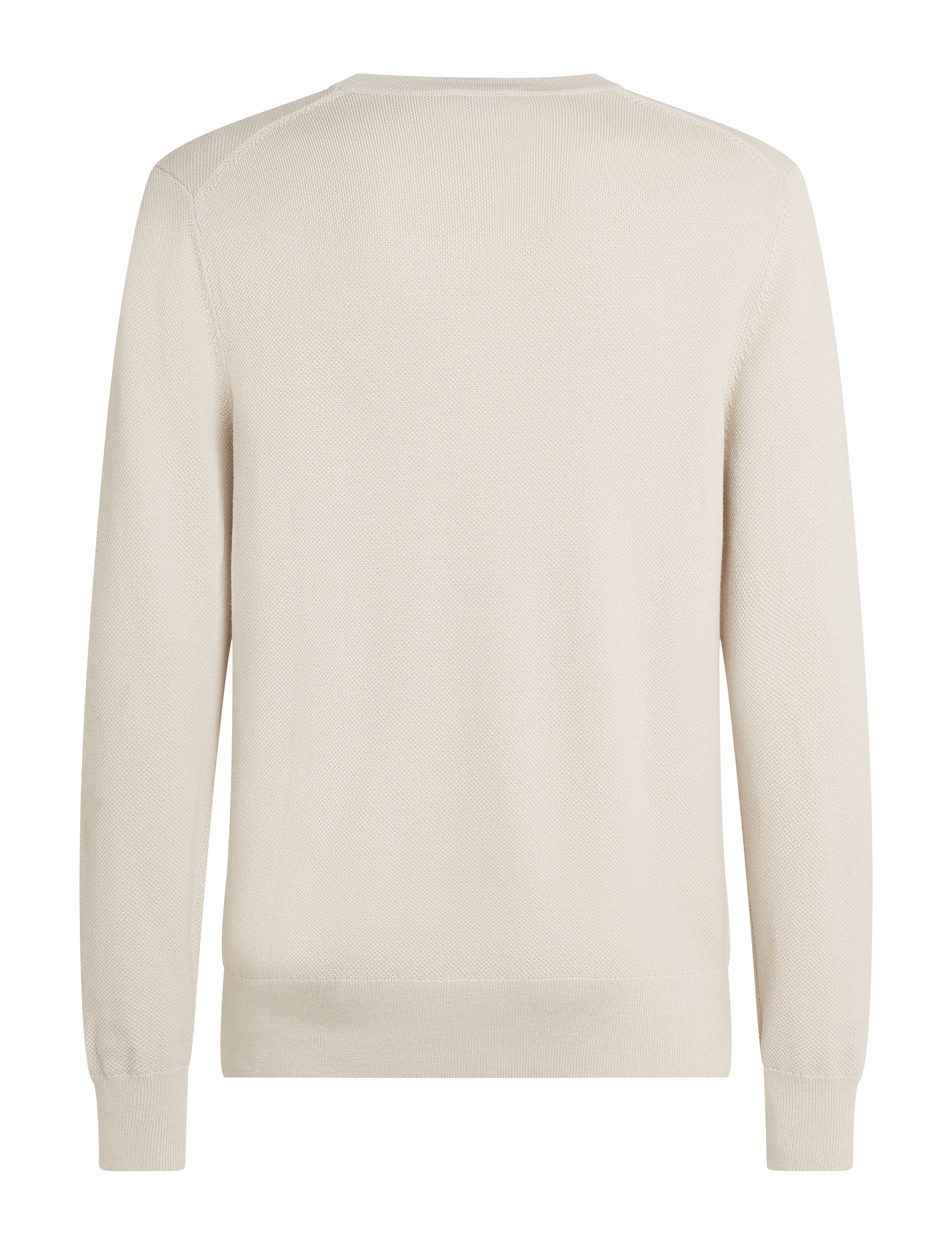 Calvin Klein - MICRO PIQUE STRUCTURE SWEATER - stony beige - 4