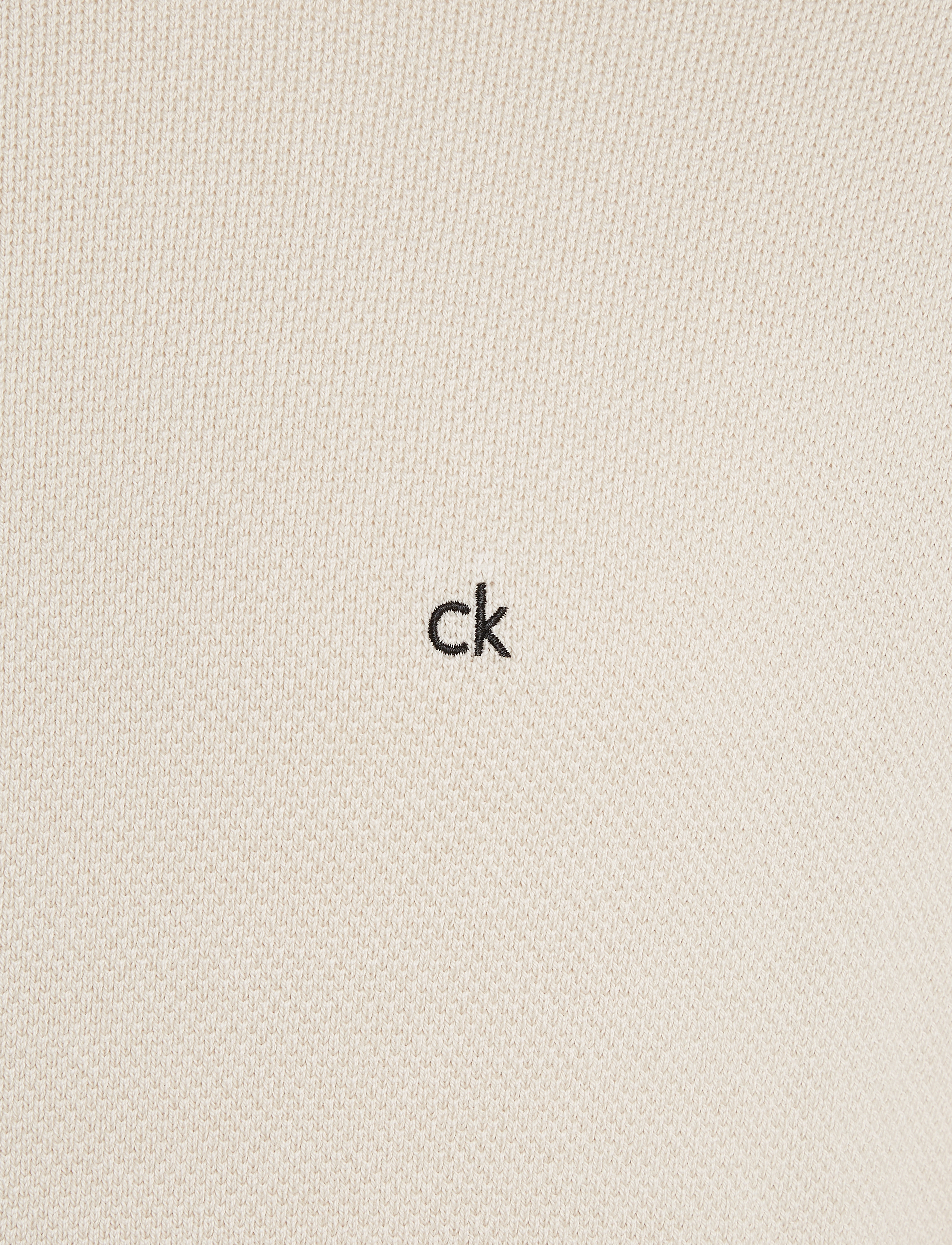 Calvin Klein - MICRO PIQUE STRUCTURE SWEATER - stony beige - 5