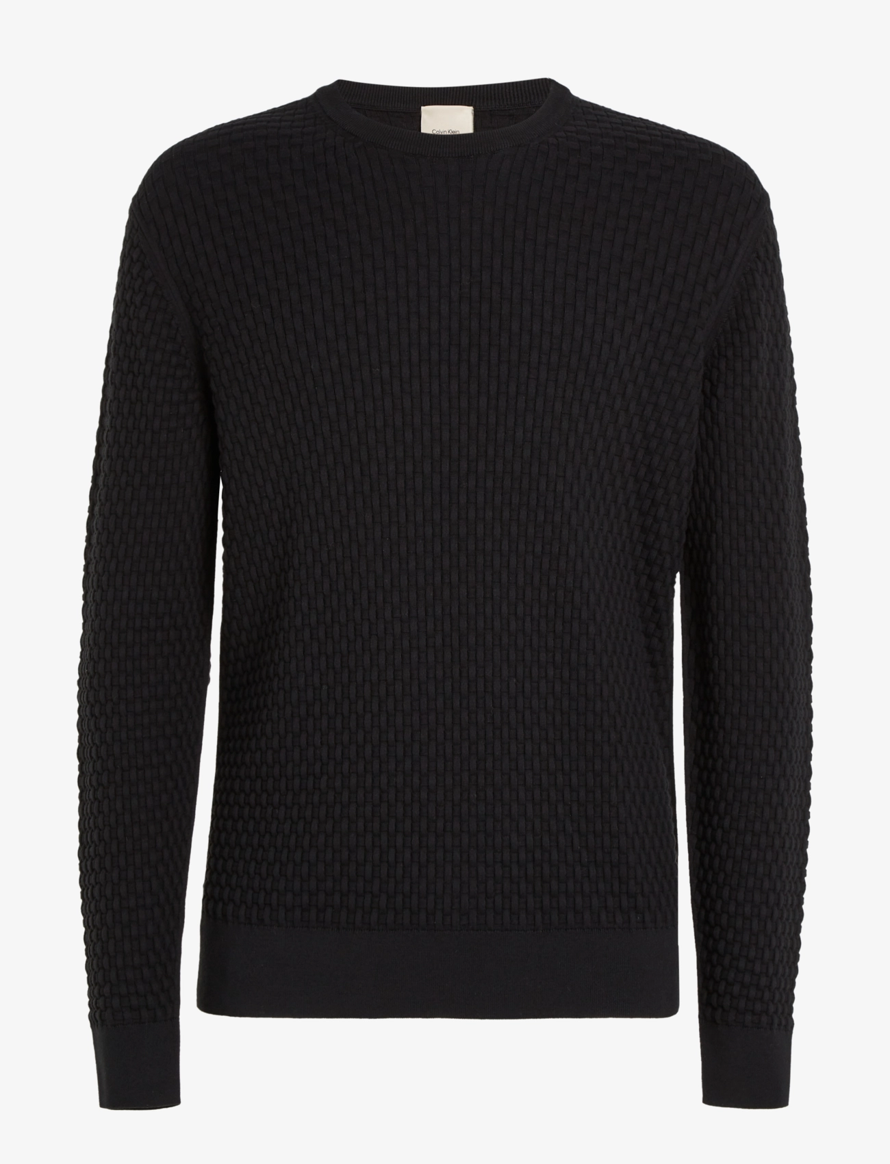 Calvin Klein - SMALL BASQUET WEAVE CN SWEATER - ck black - 1